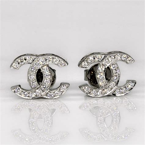 chanel earrings with diamonds.